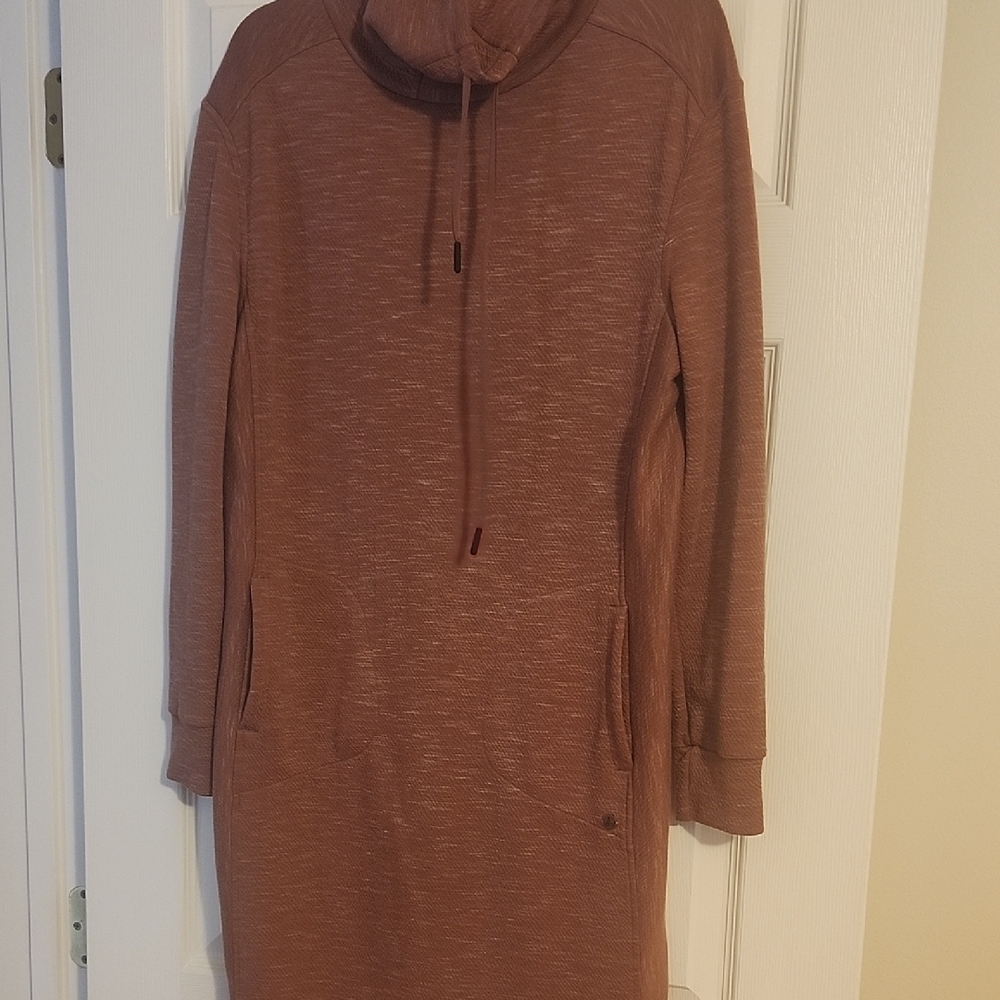 Prana Chocolate Brown Cowl Neck Dress